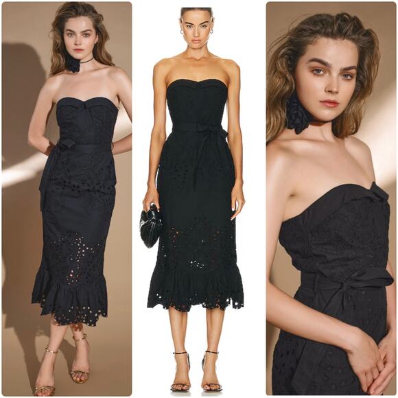 Hemant and Nandita Dresses & Skirts - HEMANT AND NANDITA Mohi Midi Dress black size L cotton C9